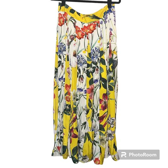 Rococo Sand Anthropologie Aprile Floral Skirt Size 10 - Picture 2 of 9